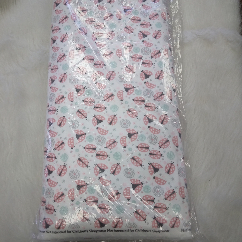 FABRIC Flannel Ladybugs, 100% Cotton Flannel, 8 Yard Sealed Bolt